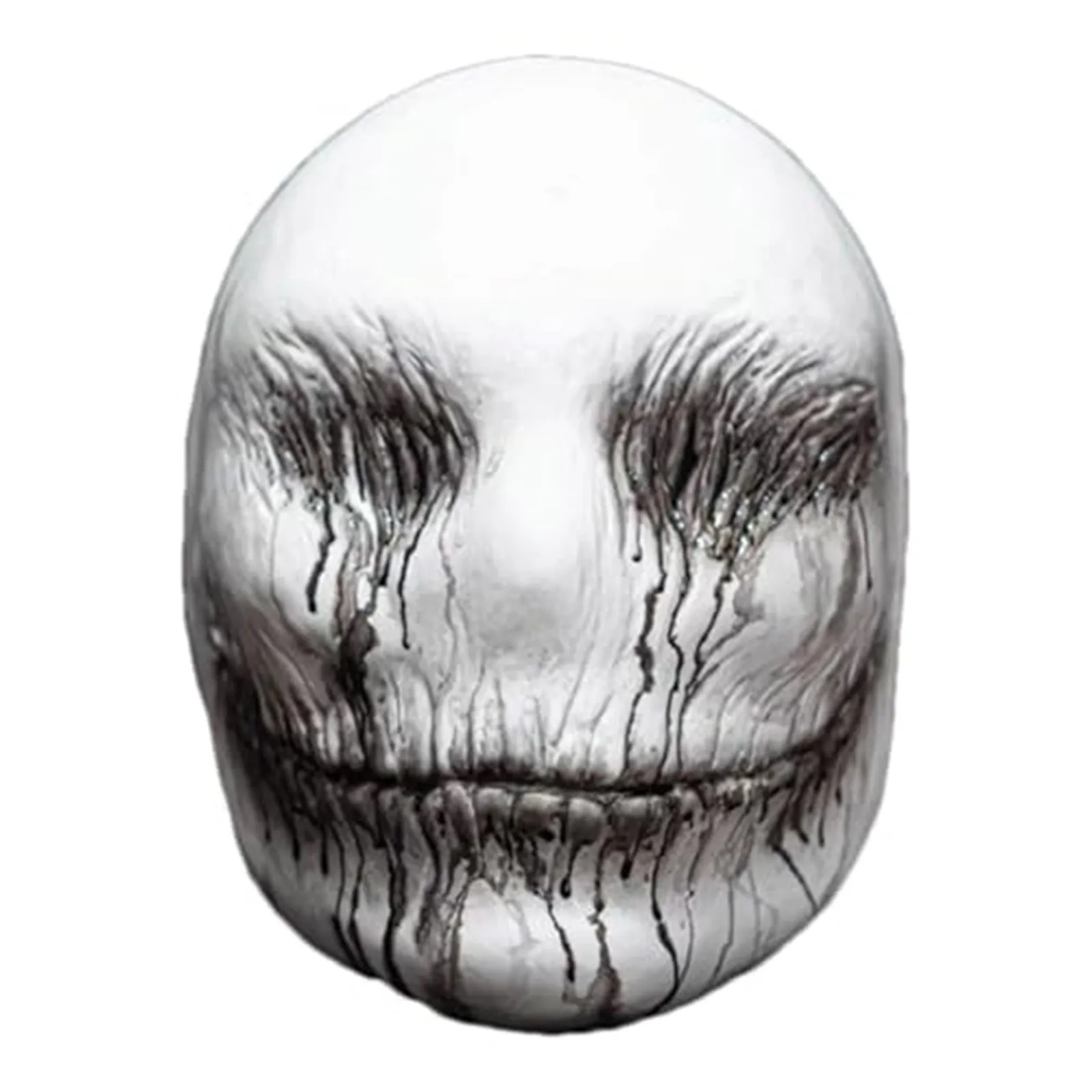 Terror White Slender Smile Mask ﻿Cosplay Horror Ghost Demon Killer Latex Helmet Halloween Carnival Party Costume Props