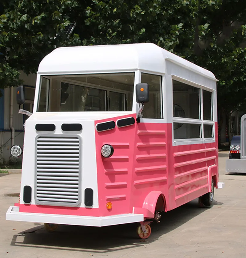 Hotdog BBQ Trailer Snack Vending Catering Car Electric Citroen Type Mobile Street Food Truck Ice Cream Coffee Cart with CE