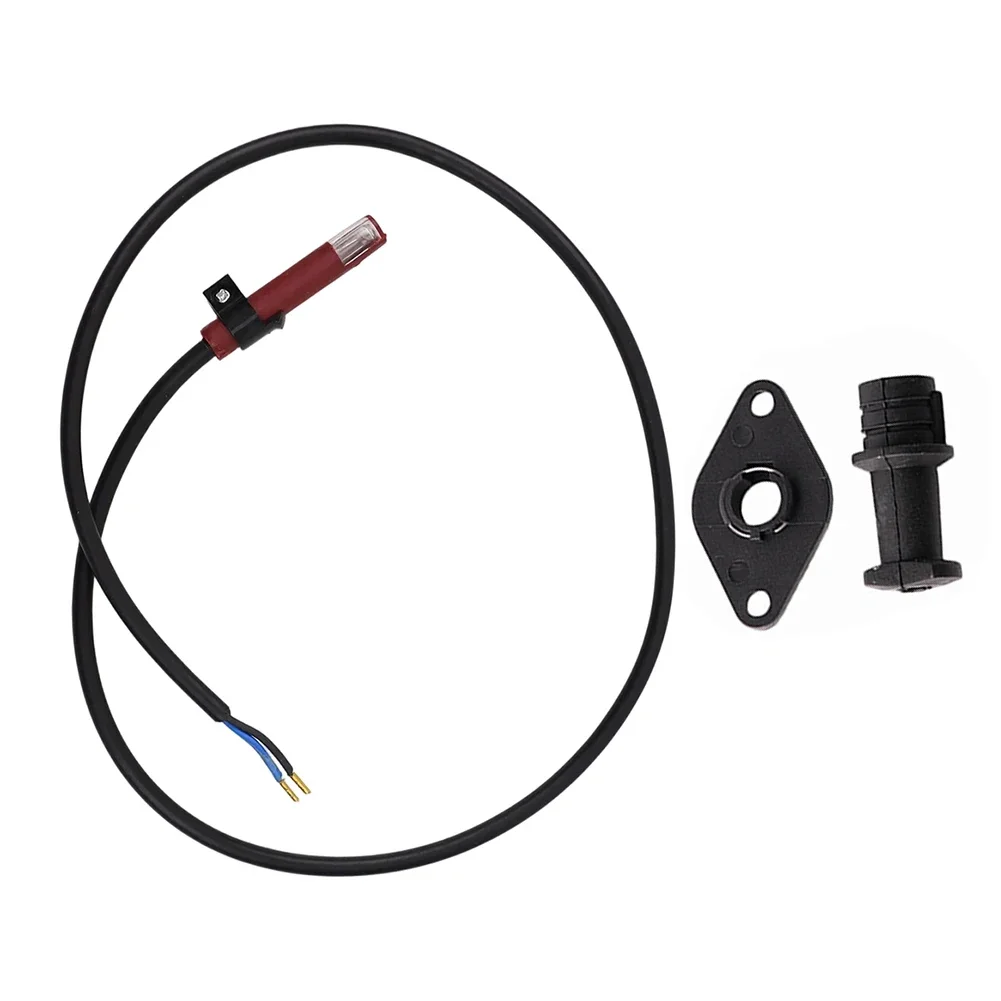 1Pc QRB1 Flame Detector Photoresistor Photocell For Diesel Burner Electric Eye With Socket & Holder Replacement Parts