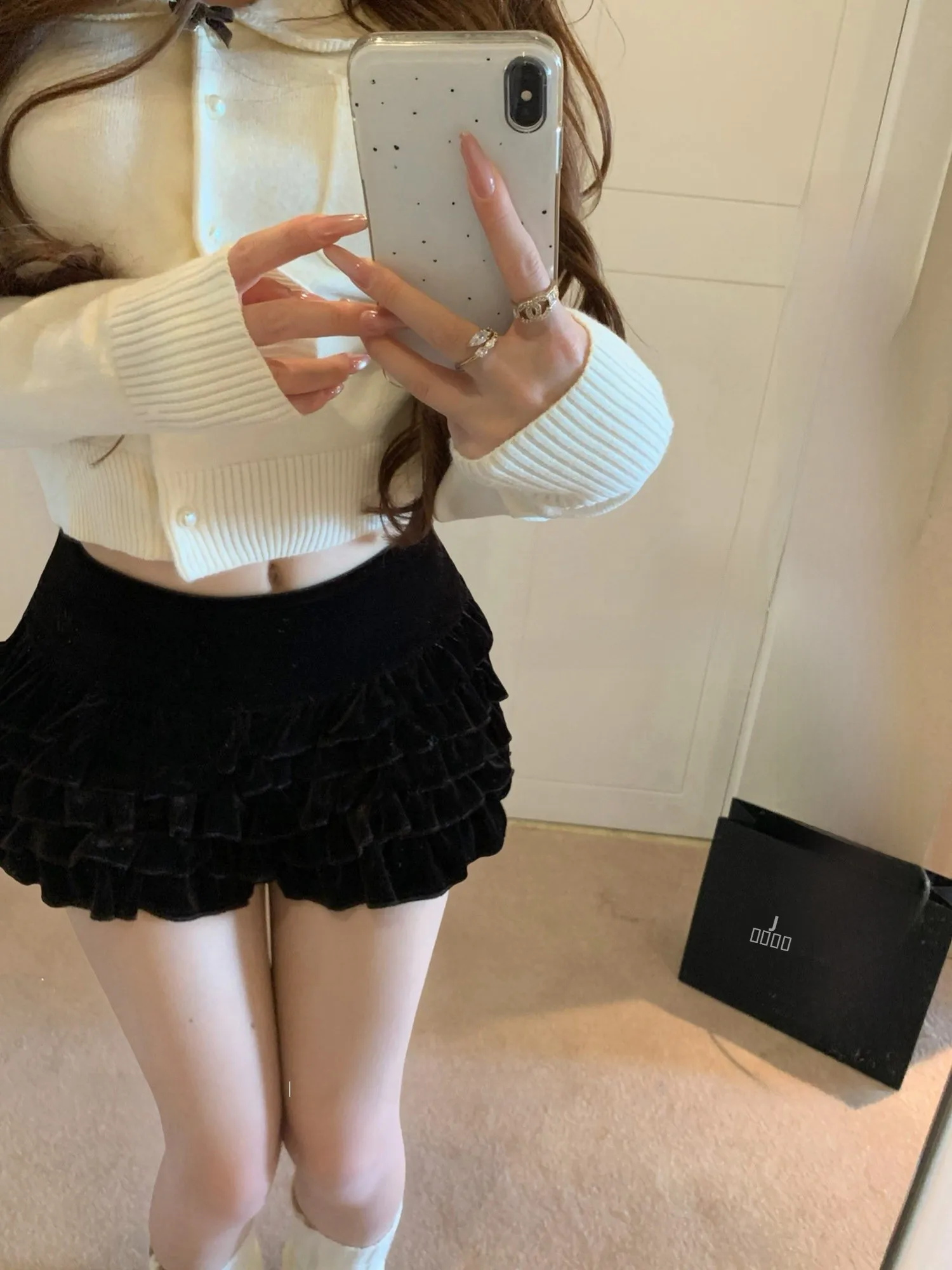 

Юбка-миди Lukira Velvet Cake для женщин, осенне-зимняя, с пышным подолом, универсальная, однотонная, для девушек