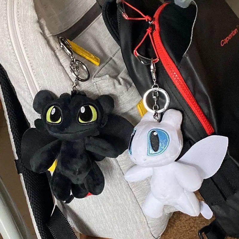 

Kawaii Cartoon Toothless Plush Toys Keychain Anime Light Fury Backpack Pendant Doll Accessories Couple Birthday Creative Gifts