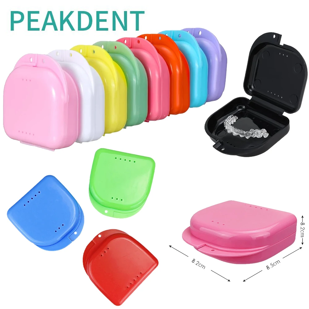 1Pcs Tooth Retainer Vent Holes Tooth Box Orthodontic Braces Container Mouthguard Guard Denture Storage Case Clean Organizer