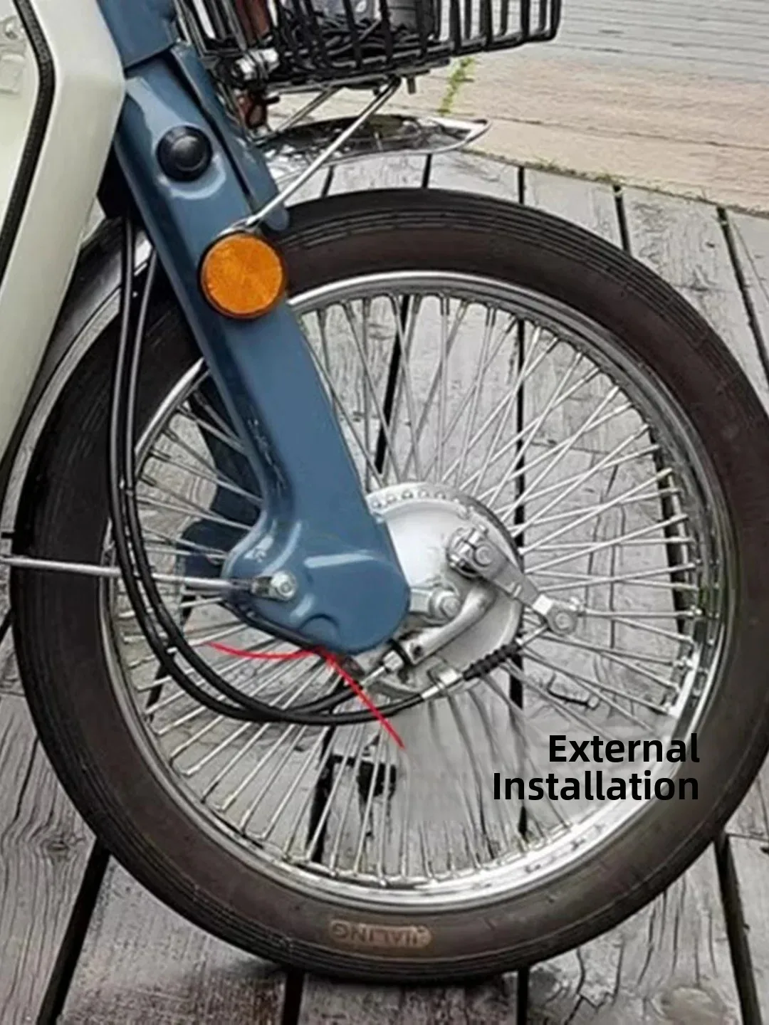 Stainless Steel Motorcycle Fender for Jiangling Motorcycle Modification Super Cub C50C90 Golden Flour 90 Guangqing Long Brand