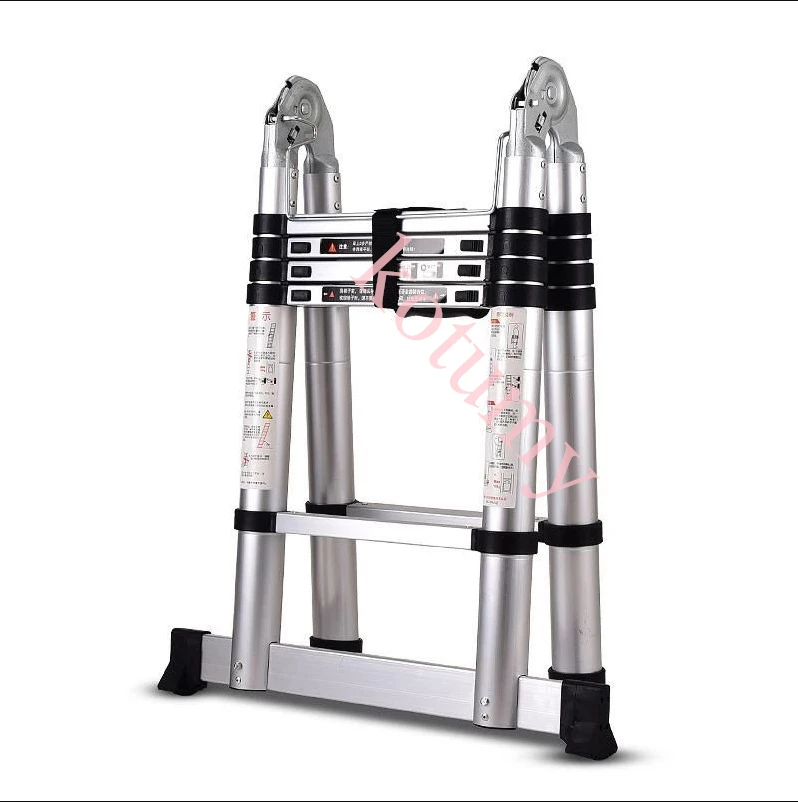 Aluminum Alloy Herringbone Ladder Portable Folding Engineering Ladder Household Thickening Telescopic Ladder