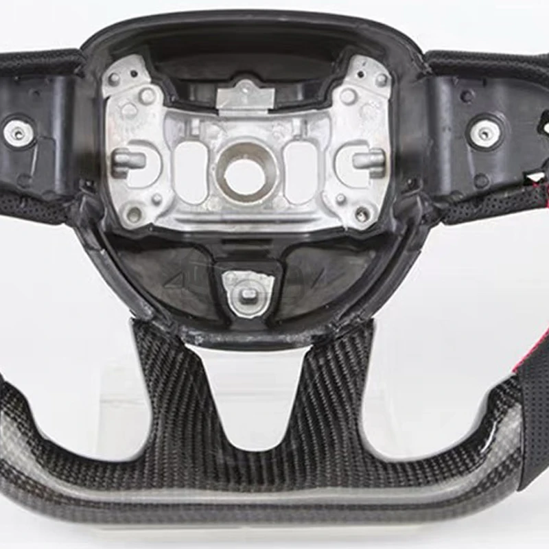 Рулевое колесо из настоящего углеродного волокна для Dodge Challenger/Charger SRT Hellcat 2015-2022, изготовленное на заказ, с ручкой из алькантары на заказ