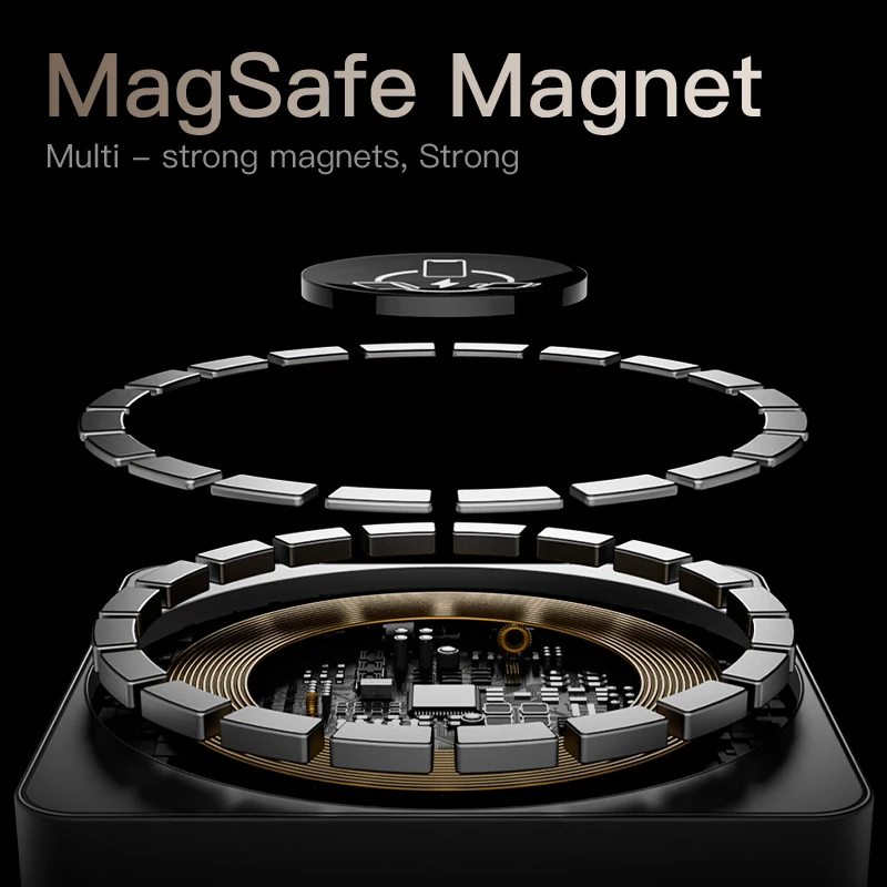 オリジナルポータブルミニ磁気ワイヤレスモバイルバッテリー10000mAh、MagSafe対応iPhone 17/16用外部補助バッテリー