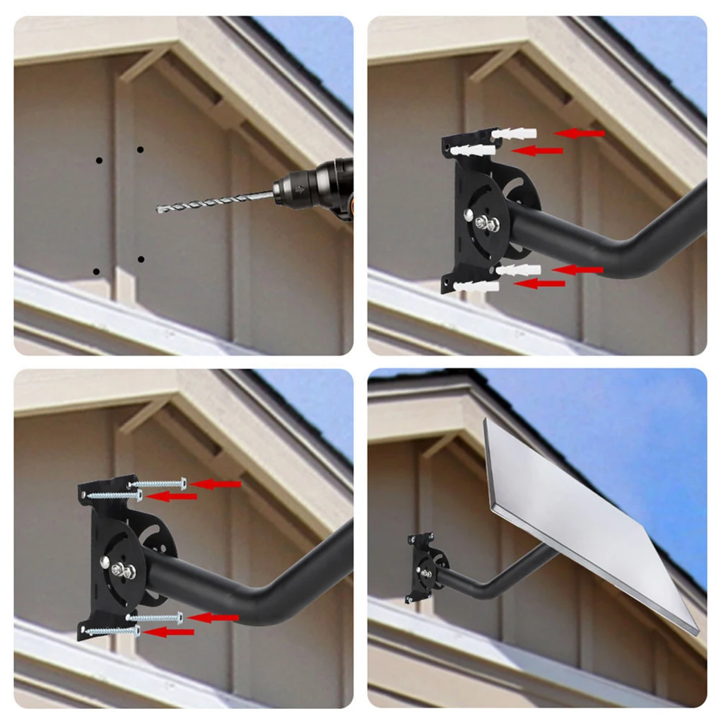 Zestaw do montażu na ścianie kompatybilny z odbiornikiem satelitarnym Starlink Gen 3 Uchwyt montażowy regulowany 360 stopni dla lepszego sygnału