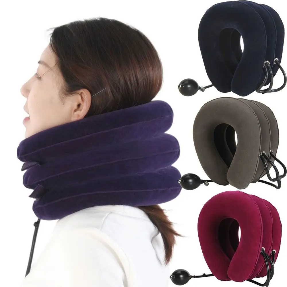 

Adjustable Inflatable Neck Stretcher 3-layer Anti-leakage Cervical Traction Device Comfortable Foldable