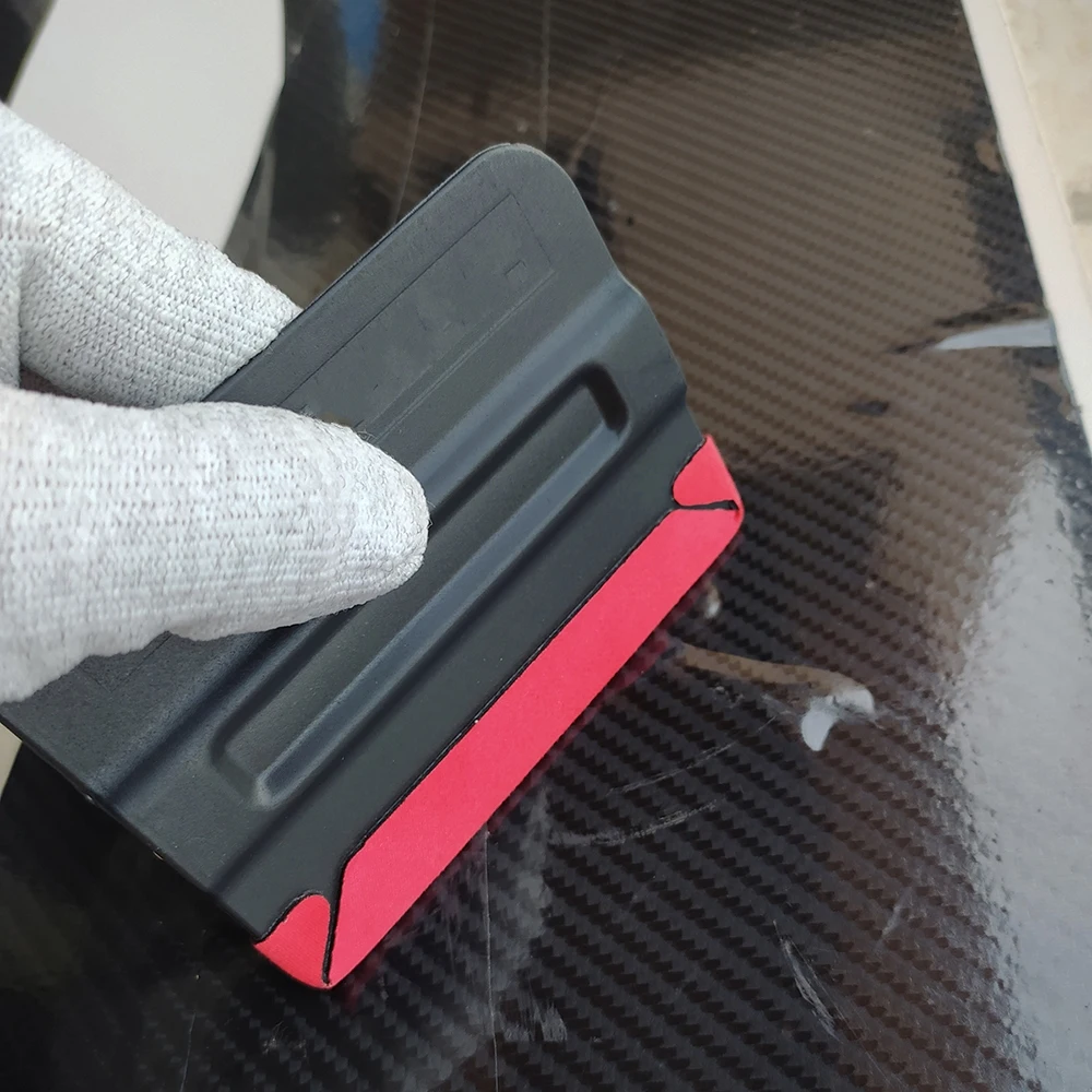 5Ps المغناطيسي ممسحة الفينيل سيارة التفاف نافذة تينت مكشطة مغناطيسية مع خالية من الخدش الجلد المدبوغ ورأى سيارة التفاف فيلم تثبيت A104 #2