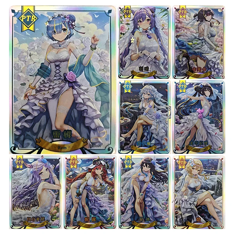 Anime Goddess Story Rare EX UR CP PTR Collectible Cards Ningguang Yoimiya Yelan Hu Tao Shenhe Rem Toys for boys Birthday Present