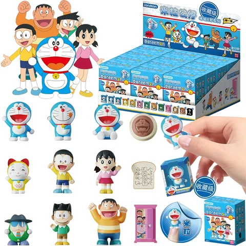 JANDOON Doraemon Dorami Nobi Nobita Shizuka Minamoto Gouta Takeshi Honekawa Suneo AnimeFigure Rice Grain Doll Blind Box Toy Gift