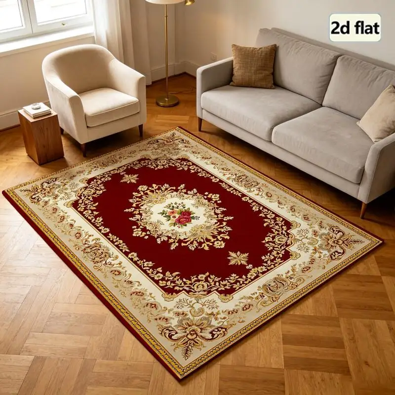 1 Piece Ornate Traditional Floral  Carpet, Soft And Comfortable, All Seasons Suitable, Lightweight And Easy To Care, Home Decor, Room Decor, Perfect For Living Room, Bedroom, Dining Area, Winter, Autumn
