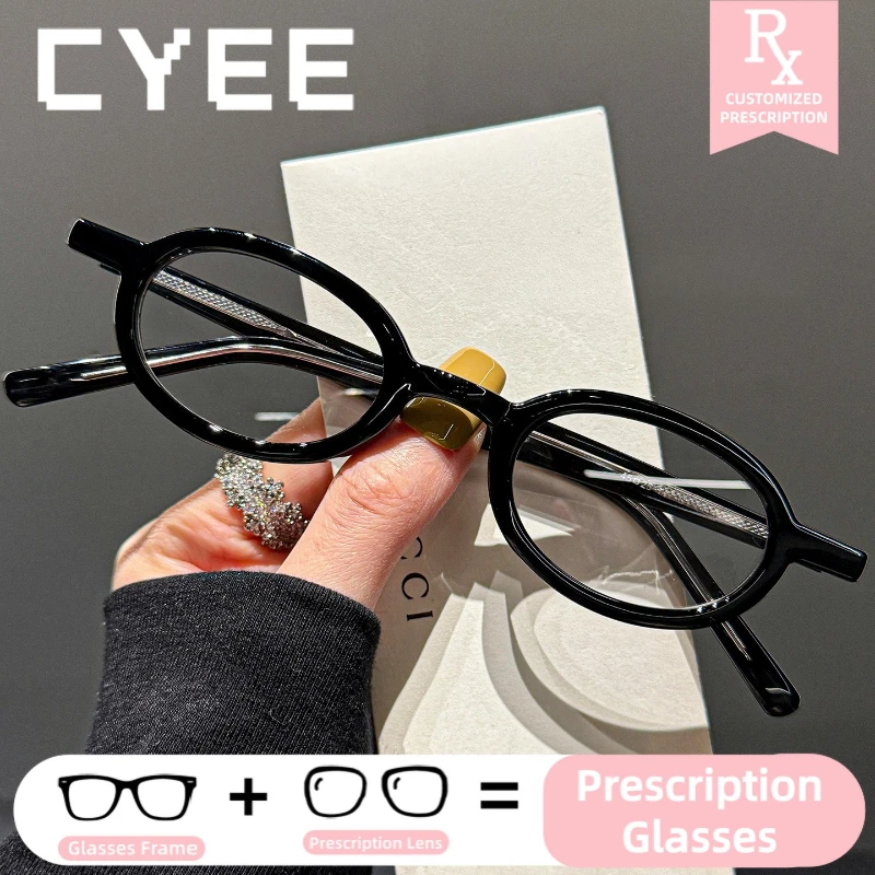 

Очки CYEE в ретро-стиле, овальные, с возможностью индивидуальной настройки, фотохромные, с защитой от синего света, мультифокальные и прогрессивные.