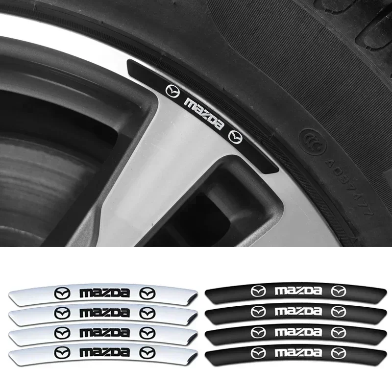 

4PCS Car Tire Rim Sticker Emblem for Mazda 5 6 RX8 RX7 MX3 MX5 CX9 CX7 CX5 MX3 MX5 Atenza Axela Protege Speed Wheels Accessories