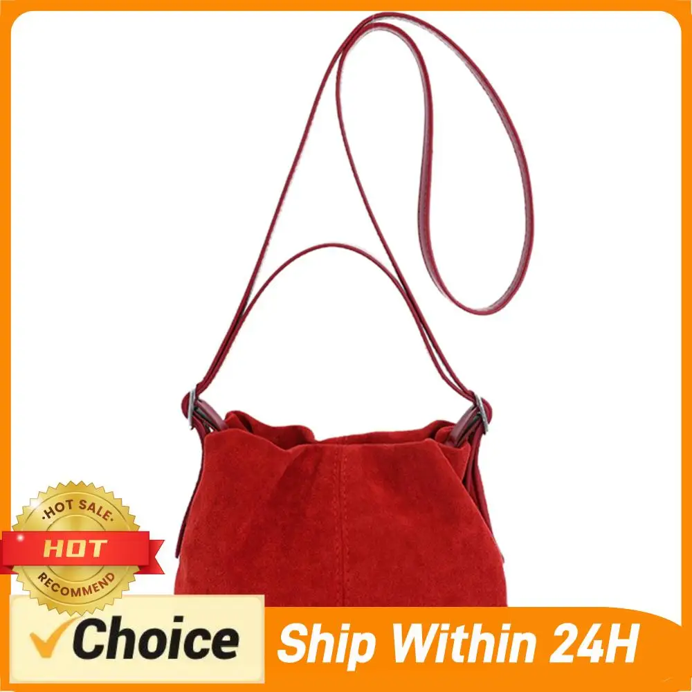 

Женская сумка через плечо из искусственной замши с регулируемым ремнем, сумка-кроссбоди с верхней ручкой на шнурке для путешествий и работы