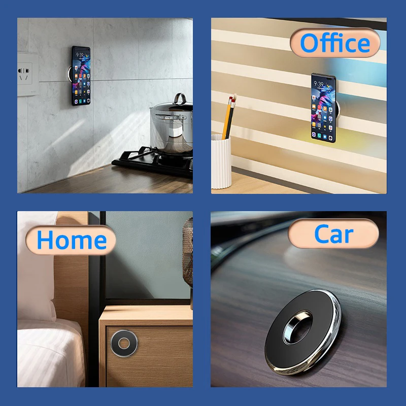 Universal Magnetic Car Phone Holder Stand Round Magnet Car Mount Bracket GPS Smartphone Mobile Support In Car Bracket for IPhone image 5