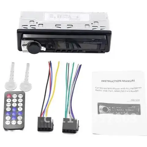 Car Radio In-Dash ALLOYSEED JSD-520C-B 1Din 12V Digital Bluetooth Autoradio Stereo FM AUX Input USB Audio Music Player MP3