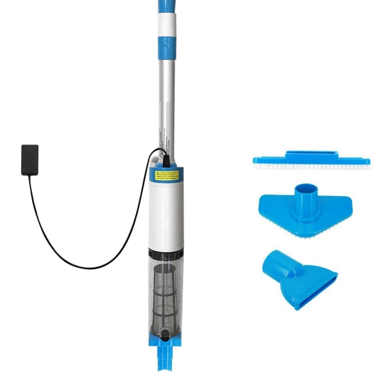 3 In 1 Swimming Pool Vacuum Rechargeable Handheld Cordless Pool Spa Cleaner For Pool Cleaning Of Sand And Debris US Plug