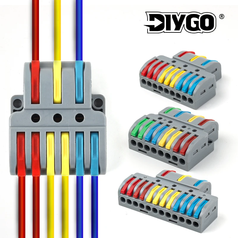 Universal Quick Wire Connector 1 In Multiple Out Splitter Push-in Electrical Wire Connector Terminal Block For Cable Connection