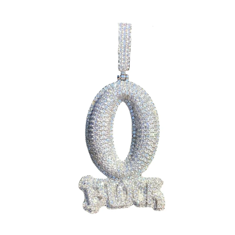 New Hiphop 0 Block Men Pendant ,Bling Iced Out Women Necklace,High Quality Brass 5A Zirconia Man Necklaces Free Shipping