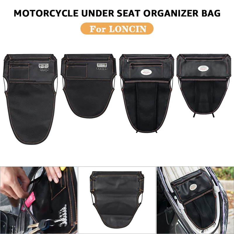 For LONCIN VOGE 350 SR4 MAX 350 MAX350 350T SR4MAX Motorcycle Accessories Under Seat Storage Pouch Bag Leather Tool Bags