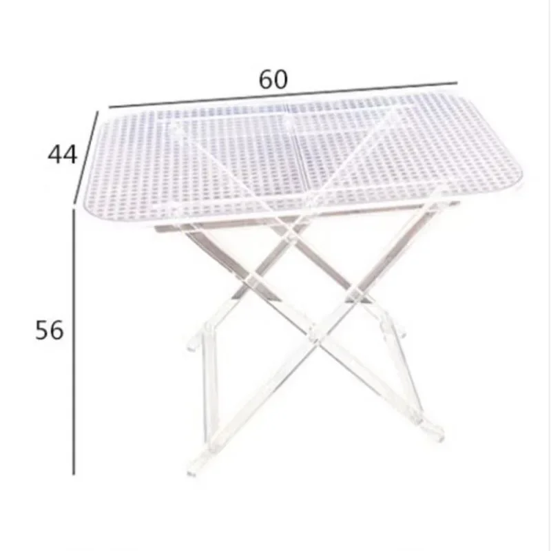 Acrylic Coffee Table Portable Folding Square Dining Table Nordic Luxury Aesthetic Multifunction Room Living Bedroom Furniture