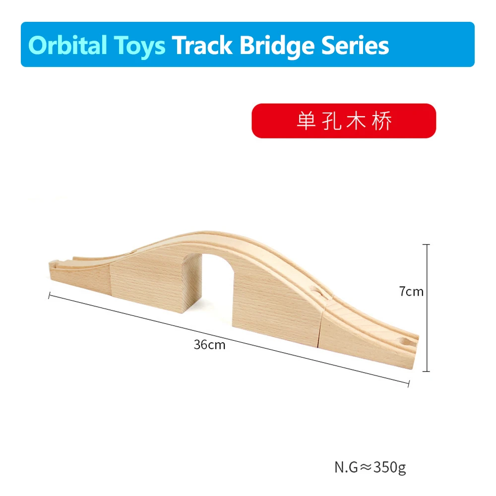 Accessoires de voie de Train en bois, série pont Compatible avec les voitures de Rail magnétiques en bois massif, jouet éducatif pour garçon/enfant, cadeau X29