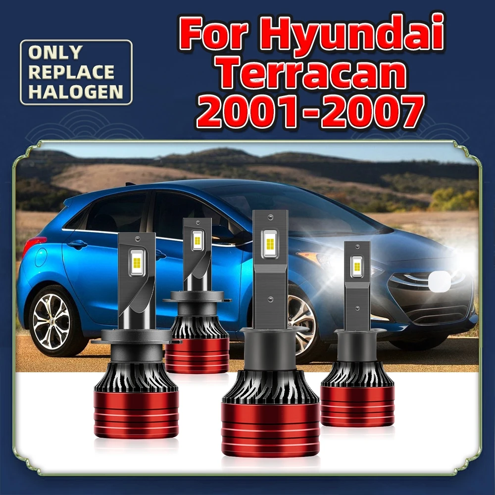 

Led 120W 16000LM Car Headlight Turbo Lamps 12V For Hyundai Terracan 2007 2006 2005 2004 2003 2002 2001 High / Low Beam CSP Luces