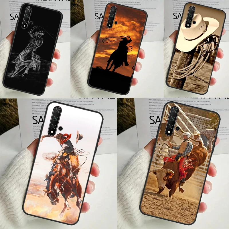 Extreme Sport Rodeo Cowboy Lasso Case For Huawei Nova 10 9 SE 11 Pro 11i 8i 7i 3i Y60 Y61 Y70 Y90 Y91 P20 P40 P30 Lite Cover