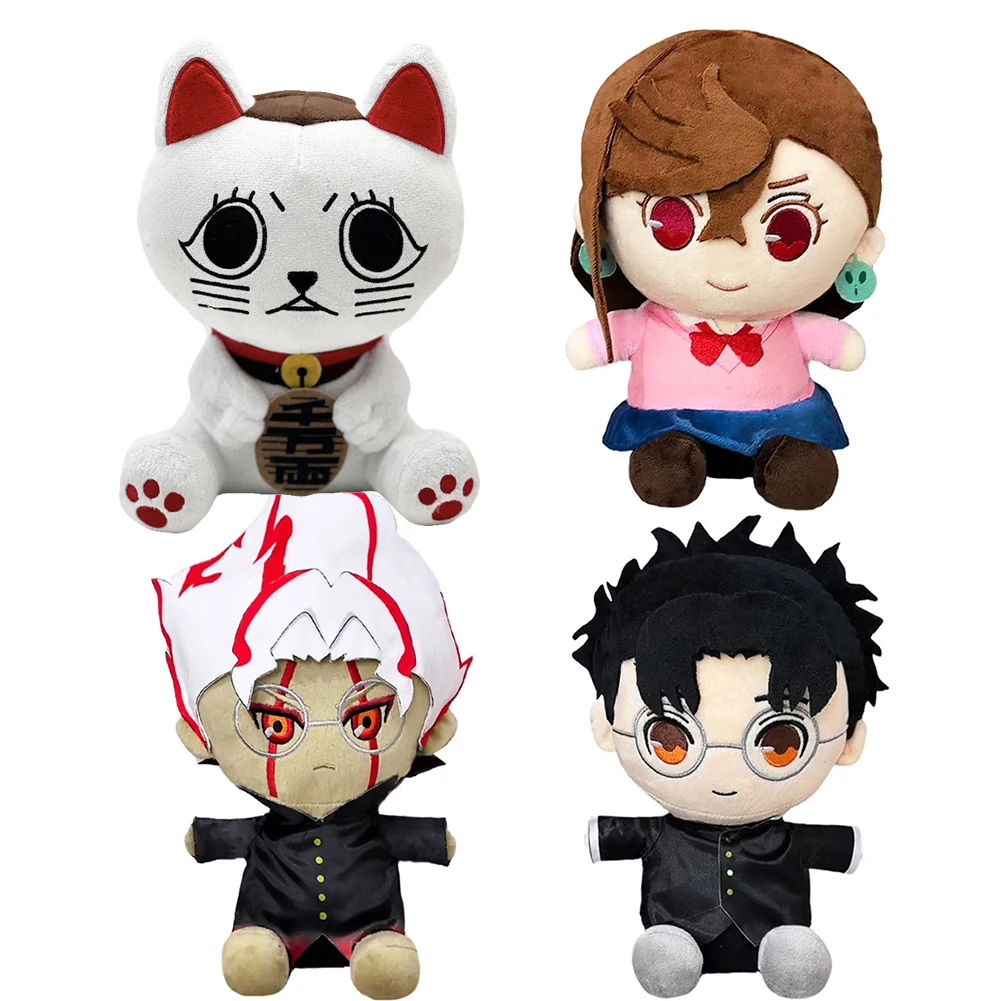 Anime Dandadan Momo Ayase Okarun Turbo Granny Cosplay Doll Stuffed Cute Lucky Cat Doll Plush Toy Children Festival Soft Gift