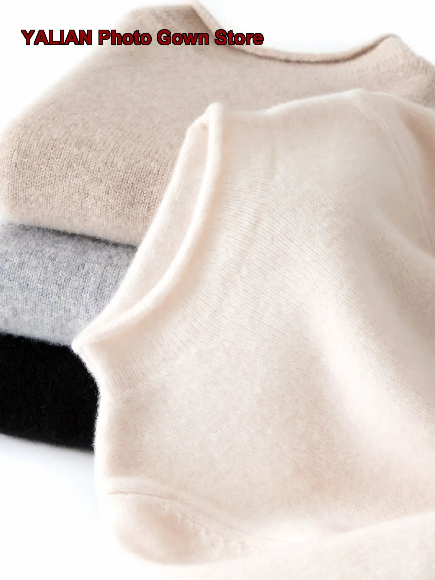 Girls Turtleneck Sweater Kids Autumn Winter Pure Cashmere Knit Top Solid Color Thickened Warm Innerwear Little Kids High Neck