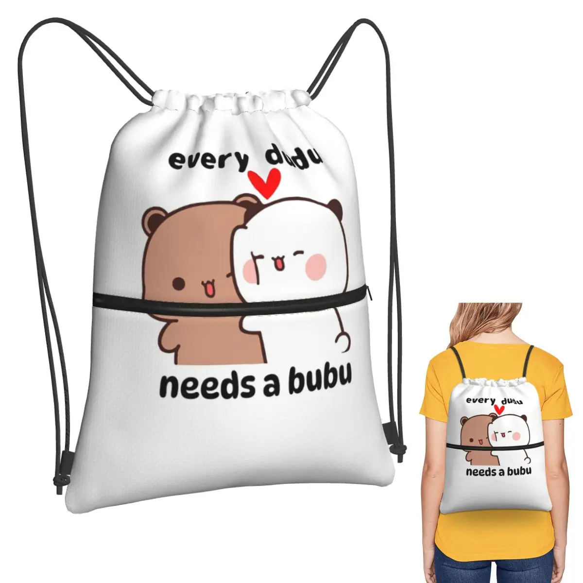 

Рюкзаки Every Dudu Needs A Bubu: портативные сумки на шнурке, сумки для хранения, сумки для книг для мужчин, женщин и школьников