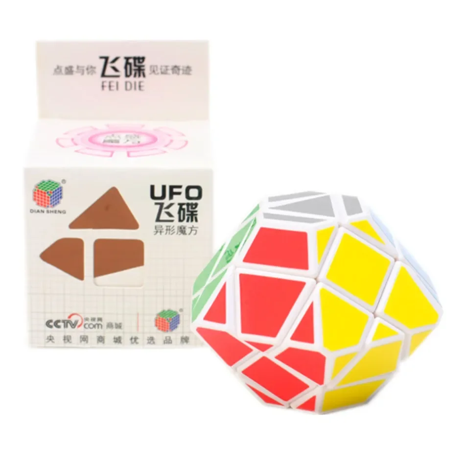 Diansheng cubo mágico ufo, cubos de quebra-cabeça de velocidade, brinquedo educacional, brinquedos especiais, quebra-cabeça torcido, cubo magico