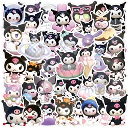 10/25/50 pz Sanrio Kawaii Kuromi adesivi Scrapbook Laptop valigia chitarra moto Graffiti adesivo impermeabile decalcomanie per bambino