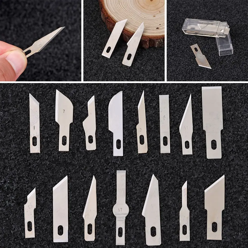 5pcs/set Metal Engraving Hand Tools Scalpel Knife Parts PCB Repair 10pcs Blades Cutter Craft Knives