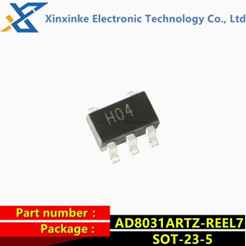 

5PCS AD8031ARTZ-REEL7 Marking：HO4 H04 SOT-23-5 80MHz Operational Chip AD8031 Single Supply Rail-to-Rail Amplifier