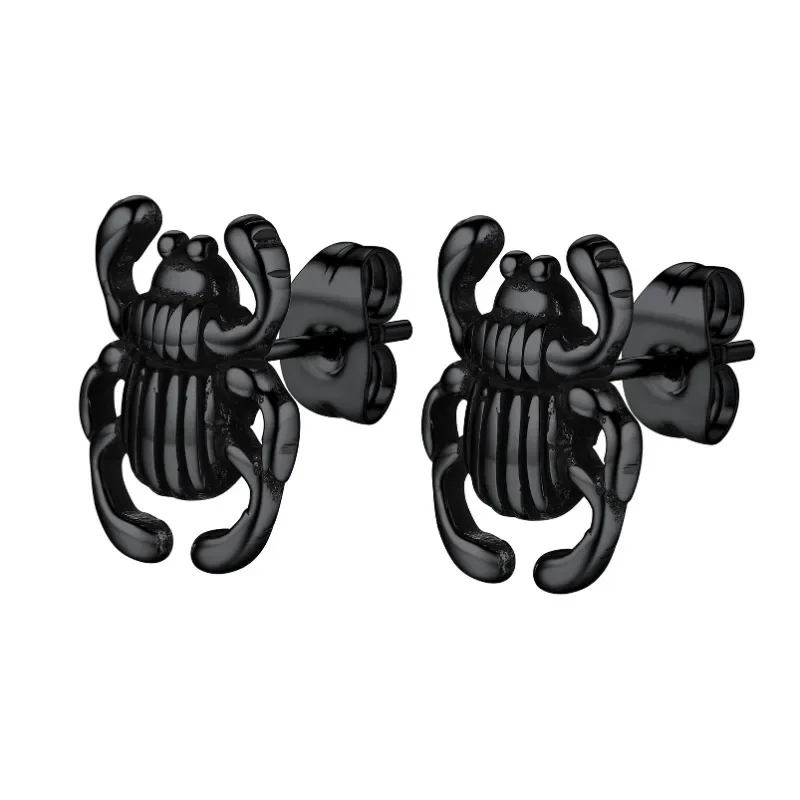 Stainless Steel Earrings Insect Beetle Stud Earrings for Men Women Dainty Accessaries Hot Sale Birthday Gifts for Friends