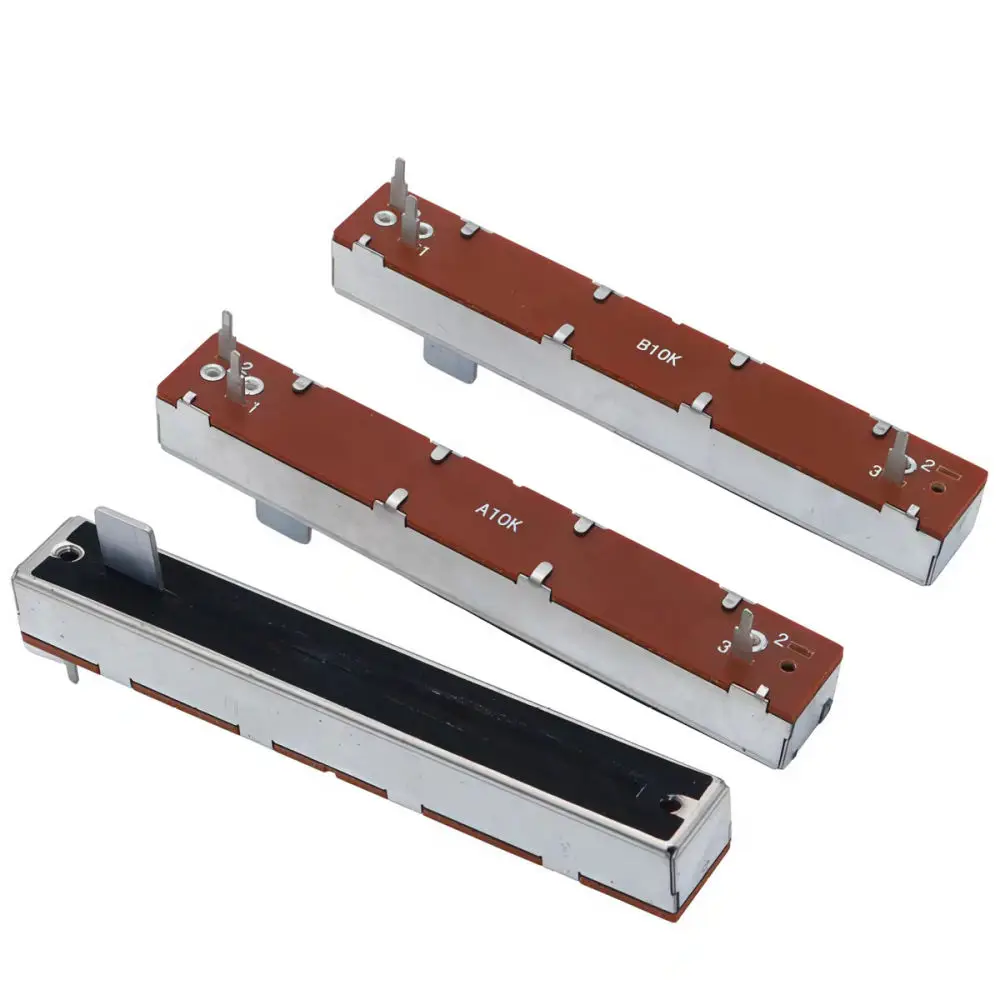 Linear Slide Potentiometer 60mm Travel 88mm Length 3 Pin Fader For Sound Console Dimmer Control DIY Electronic Repair Parts
