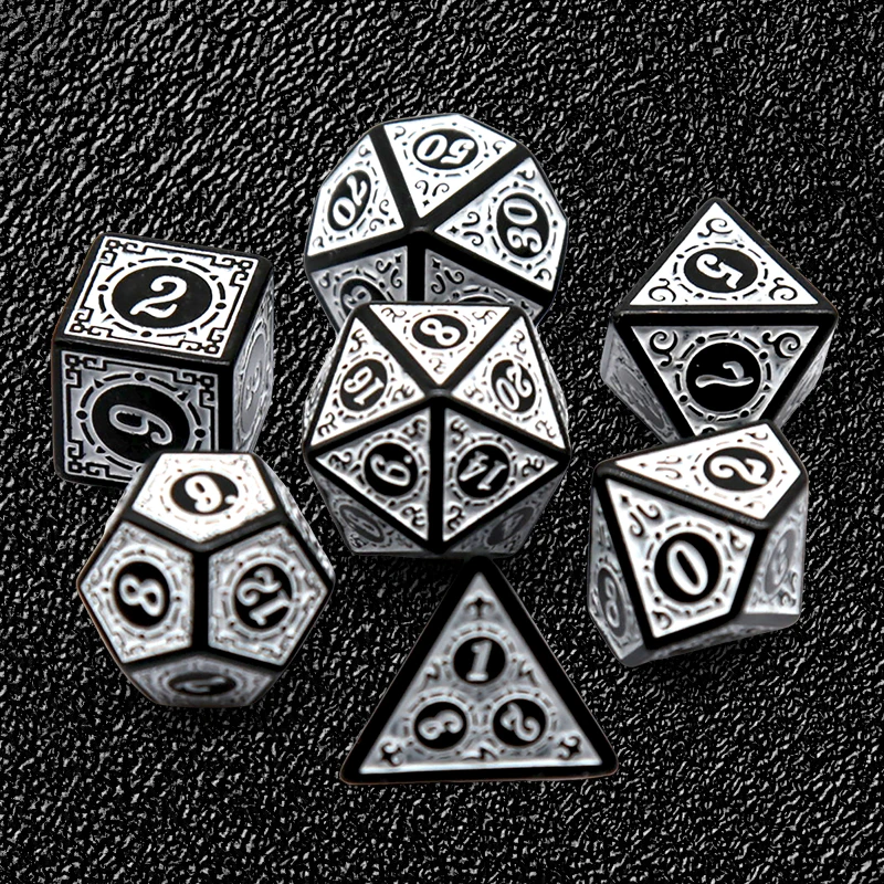 7 قطعة 4/6/8/10/00/12/20 مجموعة نردات أكريليك متعددة الأوجه D20 DND نرد متعدد السطوح للترفيه ملحقات ألعاب الطاولة