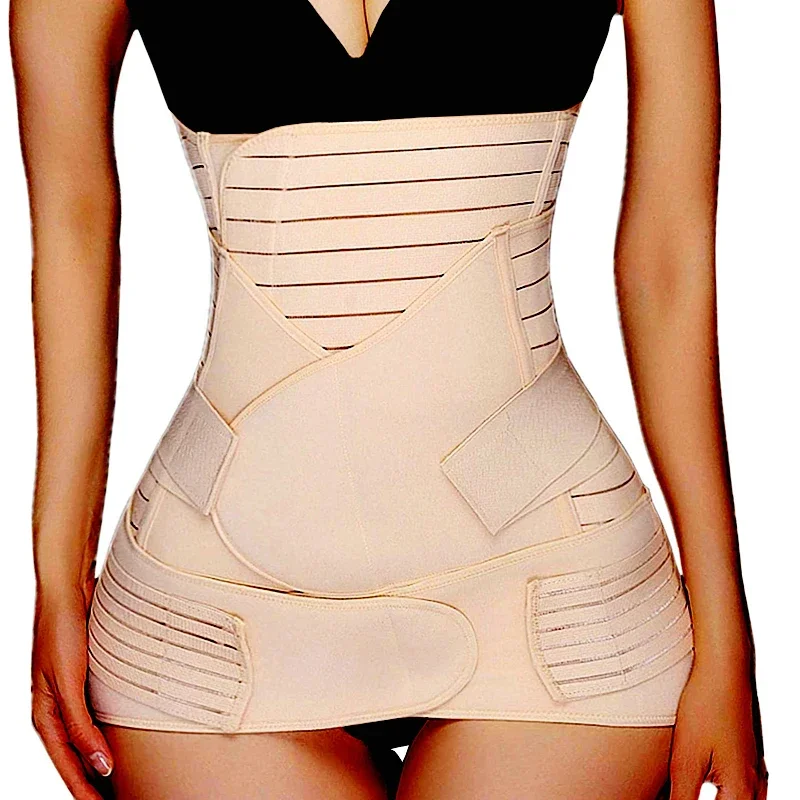 3 w 1 pas podbrzuszny po porodzie pas na brzuch pasy gorset urządzenie do modelowania sylwetki pasek poporodowy operacja c-cesora gorset modelujący talię owijka na miednicę bielizna modelująca