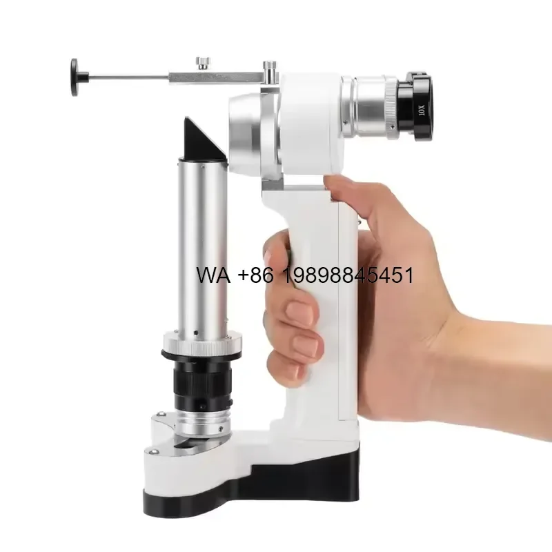 Wmwmnu Digital Portable Ophthalmic Veterinary Slit Lamp Microscope Handheld Design for Eye Examination White Color