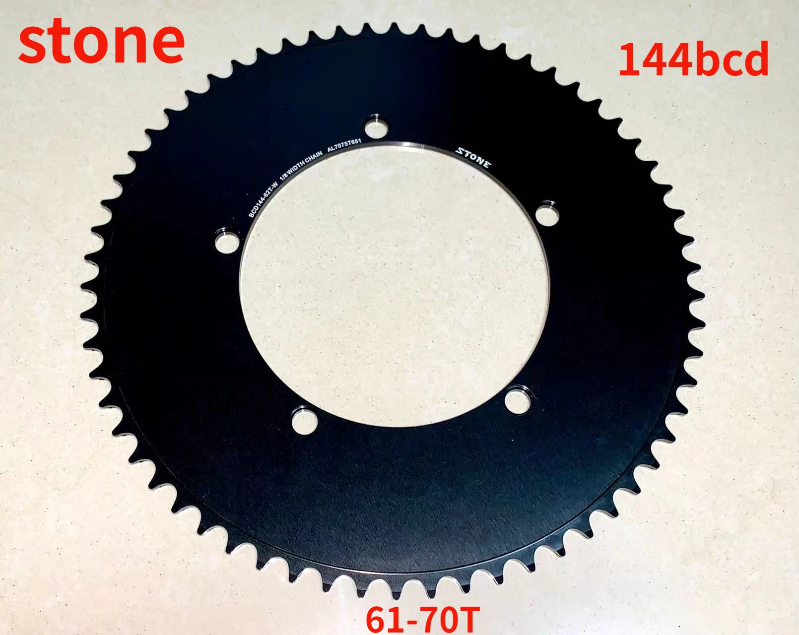 BCD144 fixed gear chainring Track bike professional field team training driveline Big Ring 42T to 70T