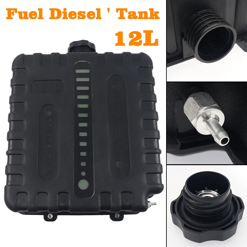 12L Emergency backup Plastic Fuel Oil Gasoline Tank For Car Truck Air Diesel Parking Heater Caravan Oil Gasoline Canister Heater