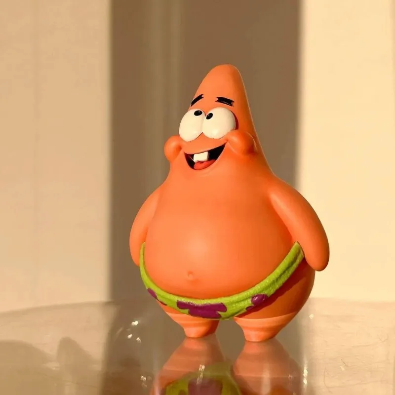 Figurka SpongeBob Patrick Star Anime Figurka Akcji Dekoracja Tortu Figurka PVC Ozdoby na Konsolę Samochodową Kolekcja Model Zabawki Prezenty
