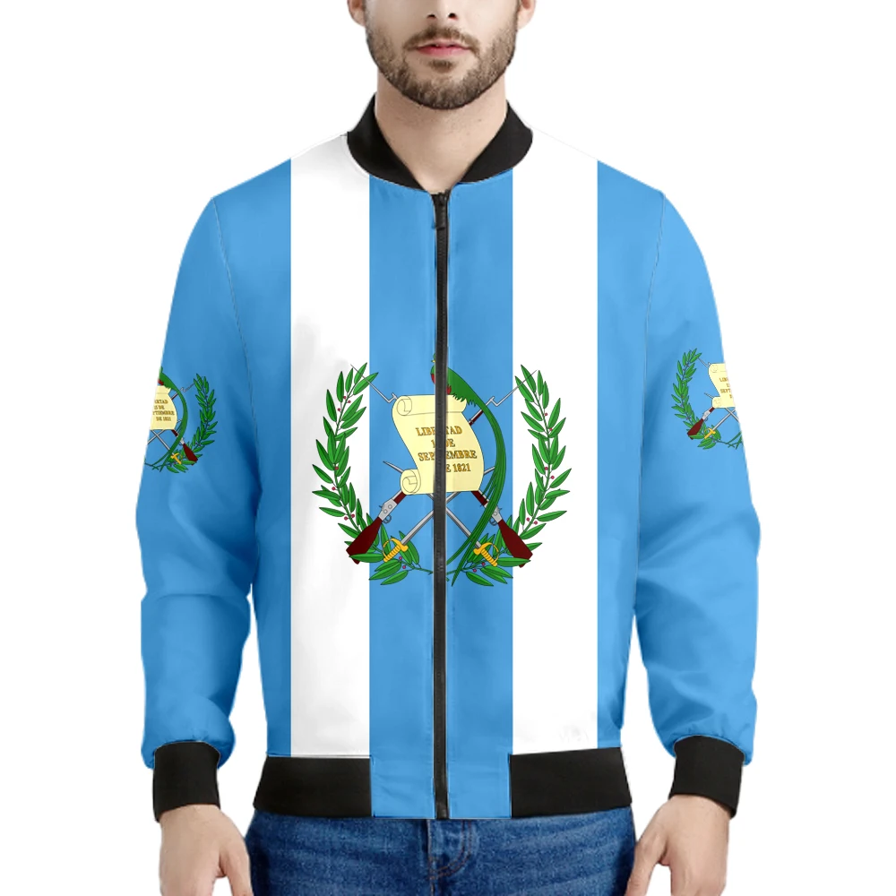 

Guatemala Zipper Jacket Free Custom Name Number Team Logo Coats Gtm Country Guatemalan Nation Spanish Flags Print Photo Clothes