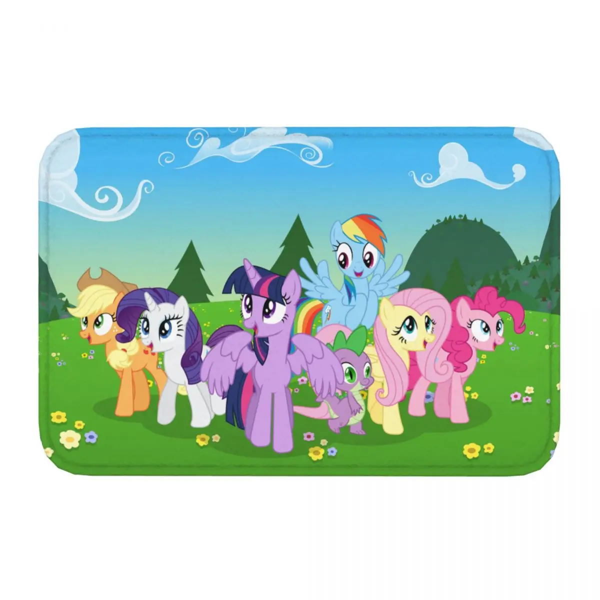 My Little Pony Anti-Slip Doormat Kitchen Mat Looking Hallway Carpet Entrance Door Rug Indoor Decorative