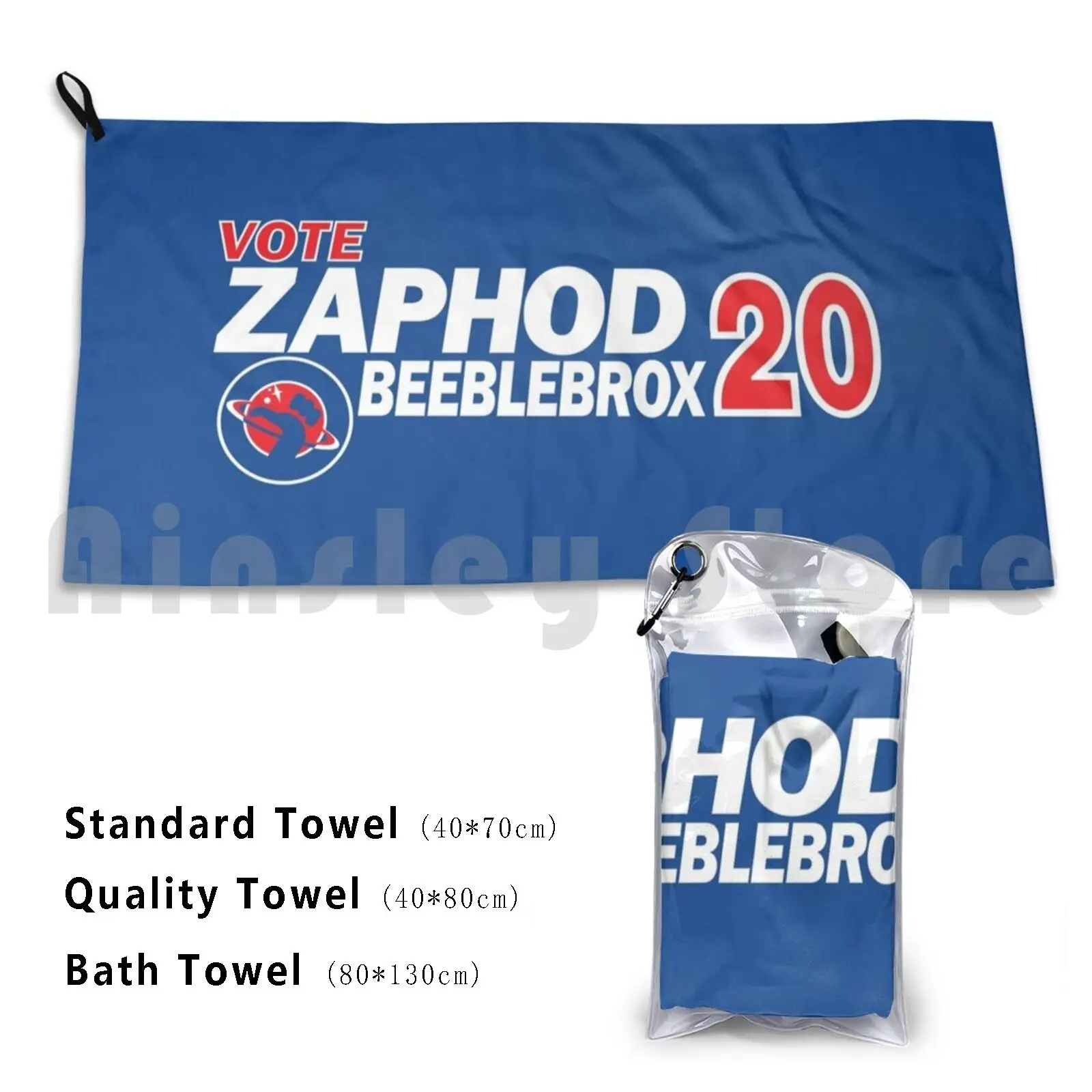 Zaphod Beeblebrox 2021 Beach Towel Quick Dry Quality Towel Election 42 Douglas Adams Hitchhikers Guide To The Galaxy