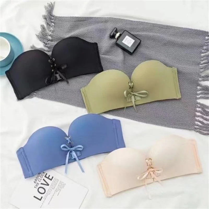 Black Push Up Bra for Women Seamless Sexy Wireless Front Closure Bras Bralette Sujetadores Sexis Brasieres Para Mujer Lenceria