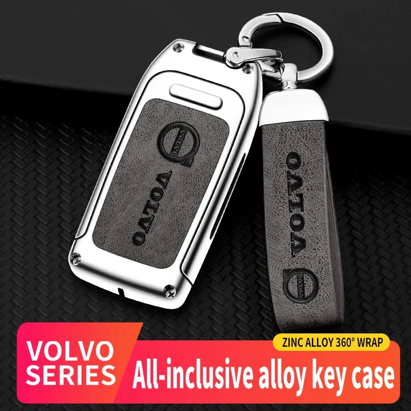 

For Volvo XC40 XC60 XC70 XC90 V40 V60 V70 V90 S40 S60 S80 S90 C70 Car TPU Zinc Alloy Key Case Bag Car Key Chain Metal Key Shell