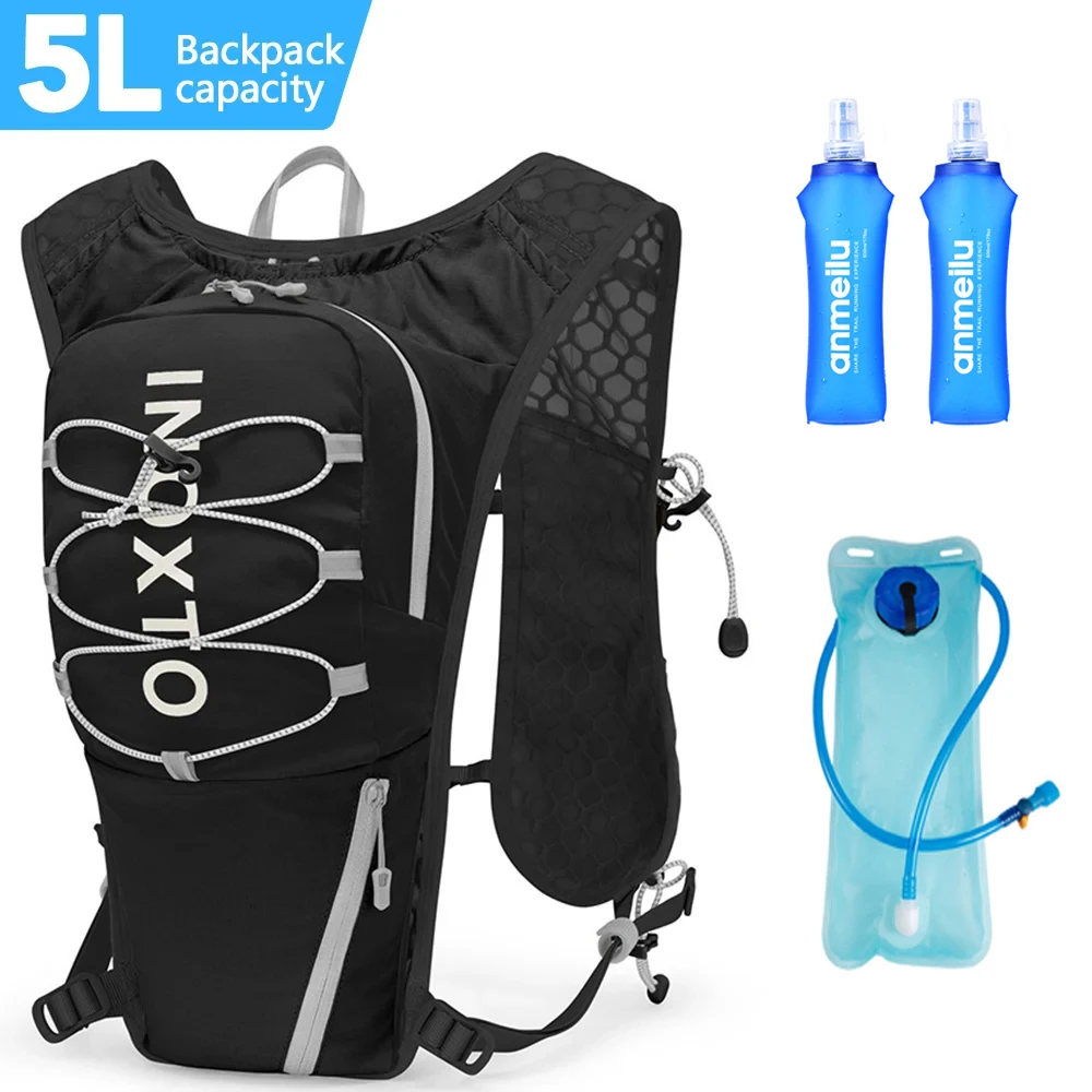 INOXTO 5L Lightweight Running Backpack Hydration Vest Running Bag Suitable for Bicycle Marathon Hiking Ultra-light and Portable